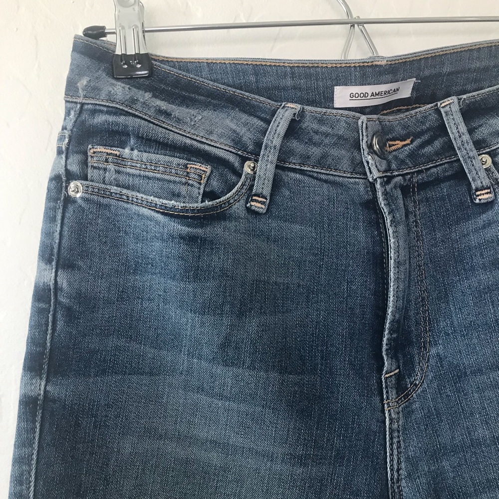 NEW Good American Good Legs High Waist Pom Jeans - Picture 5 of 7